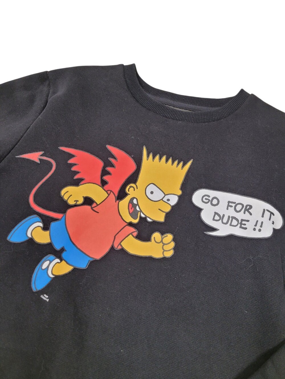 The Simpsons Black Funny Graphic Sweatshirts Top Size: Small